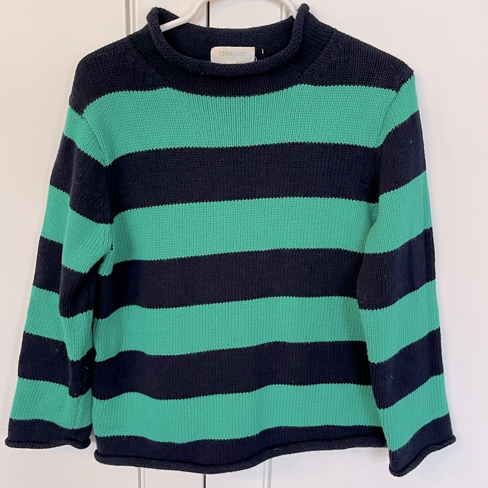 J. Crew Crewcuts Boys' Rollneck Stripe Sweater Size 4/5